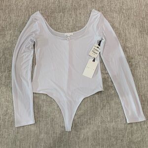 Leith Double Scoop Long Sleeve Bodysuit